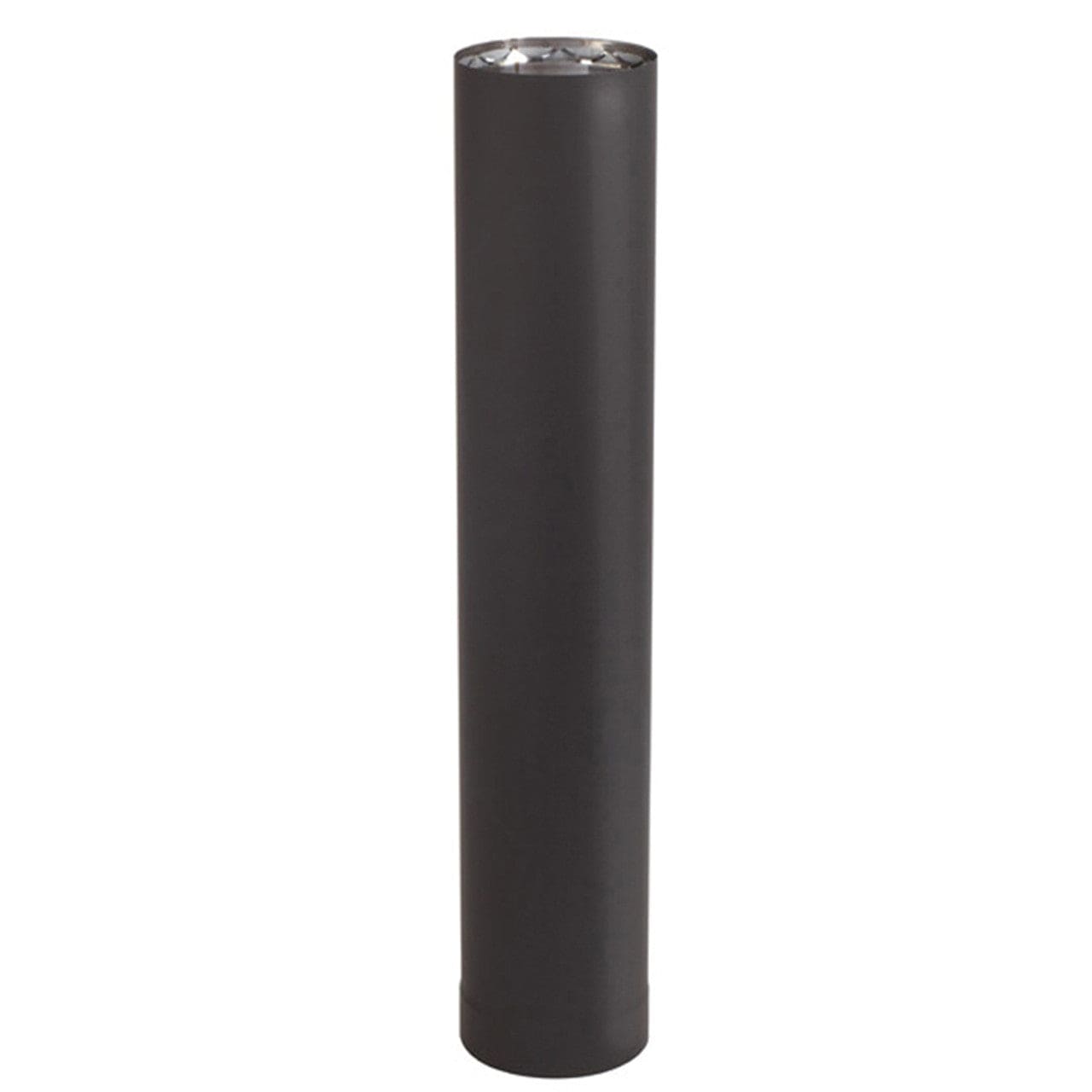 7" X 24" Ventis Double-Wall 304L Stainless Steel Black Stove Pipe - VDB0724 - Chimney Cricket