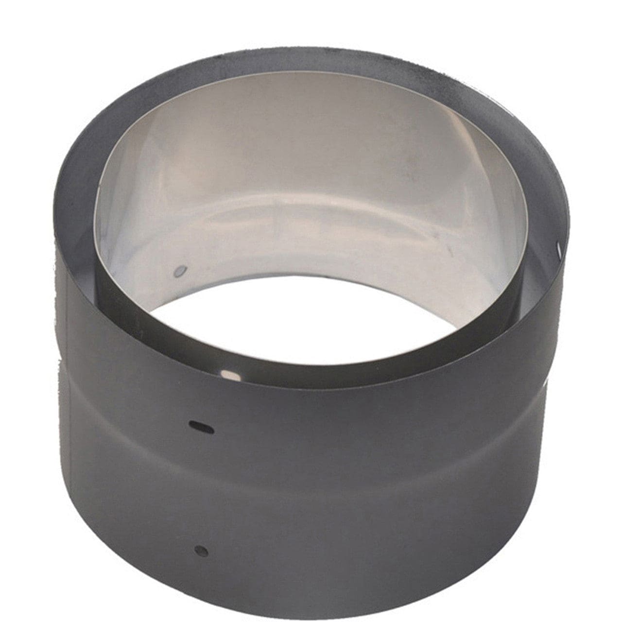 6" Ventis Double-Wall Black Stove Pipe Class-A Standard Chimney Adaptor - VDB06CA - Chimney Cricket
