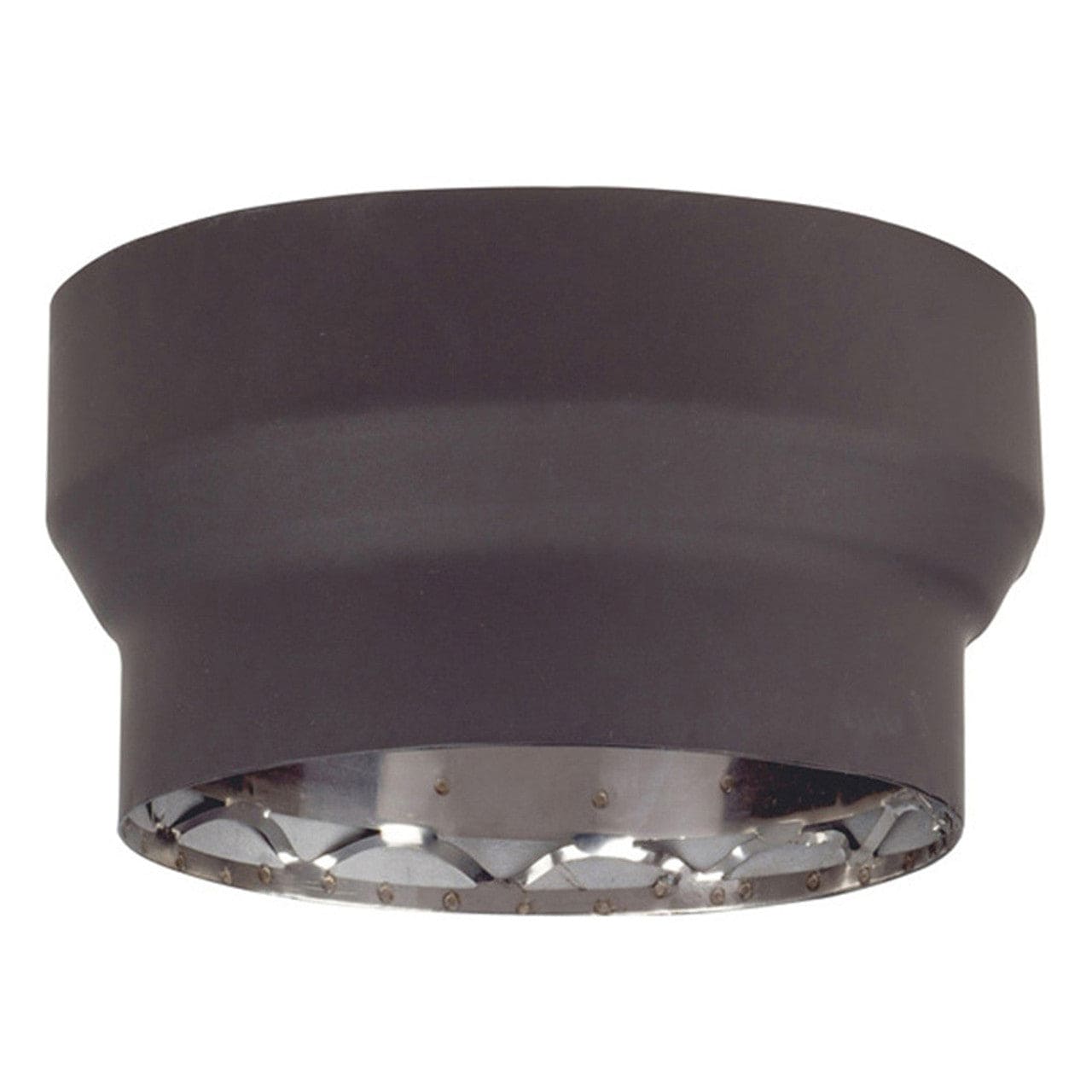 7" - 6" Ventis Double-Wall Black Stove Pipe 430 Inner/Satin Coat Steel Outer Reducer - VDB76 - Chimney Cricket