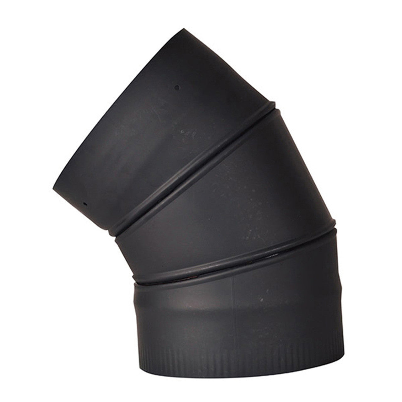 8" Ventis Single-Wall Black Stove Pipe - 45-Degree Adjustable Elbow - VSB0845A - Chimney Cricket