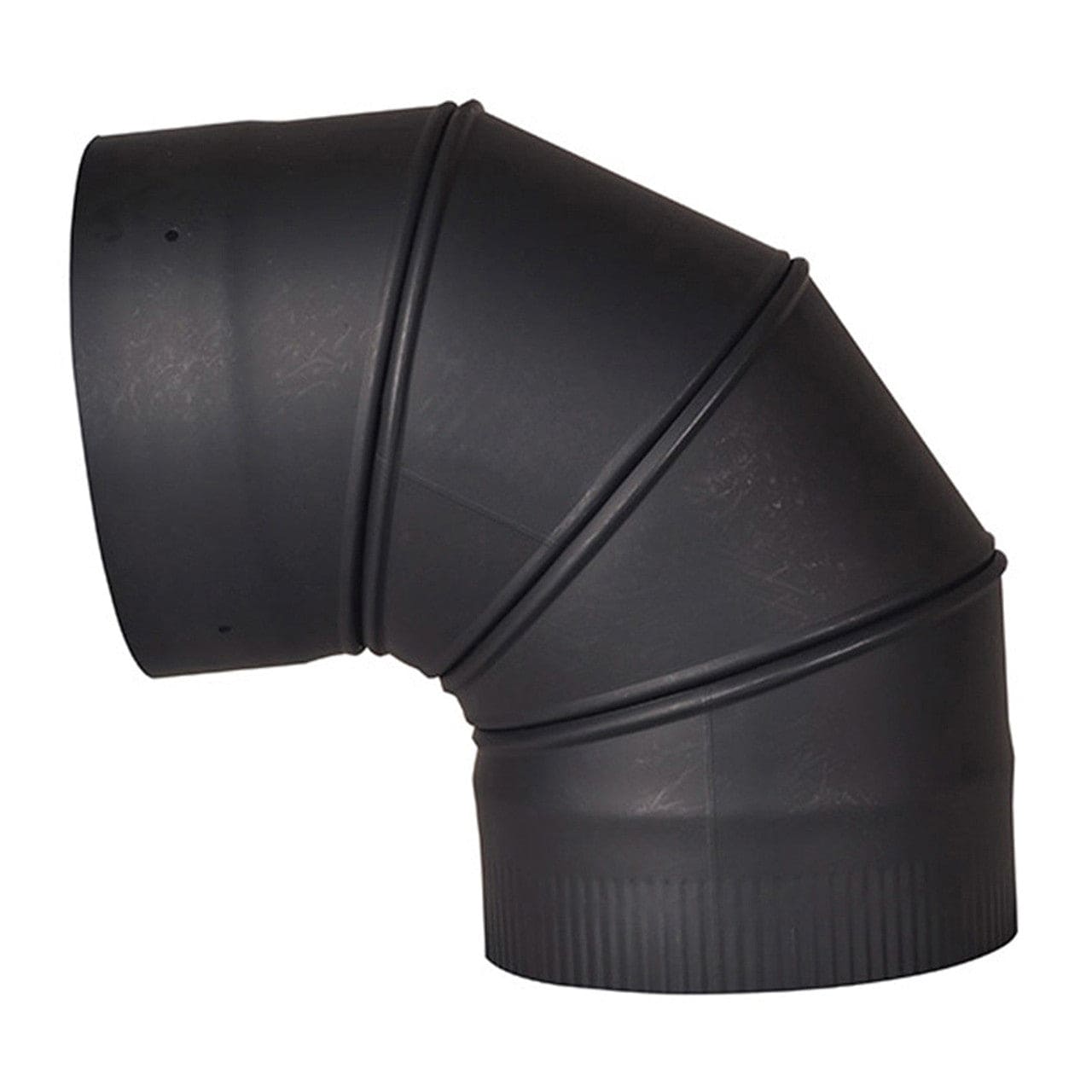 8" Ventis Single-Wall Black Stove Pipe - 90-Degree Adjustable Elbow - VSB0890A - Chimney Cricket