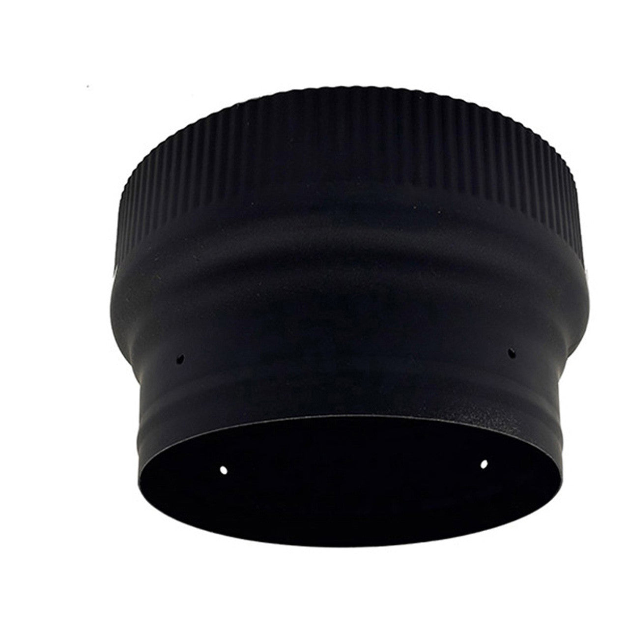 7" - 6" Ventis Single-Wall Black Stove Pipe Cold-Rolled Steel Reducer - VSB76 - Chimney Cricket