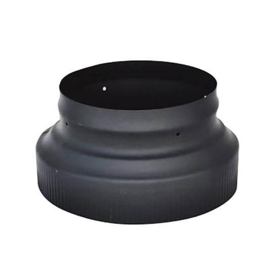 7" - 8" Ventis Single-Wall Black Stove Pipe Cold-Rolled Steel Increaser - VSB78 - Chimney Cricket