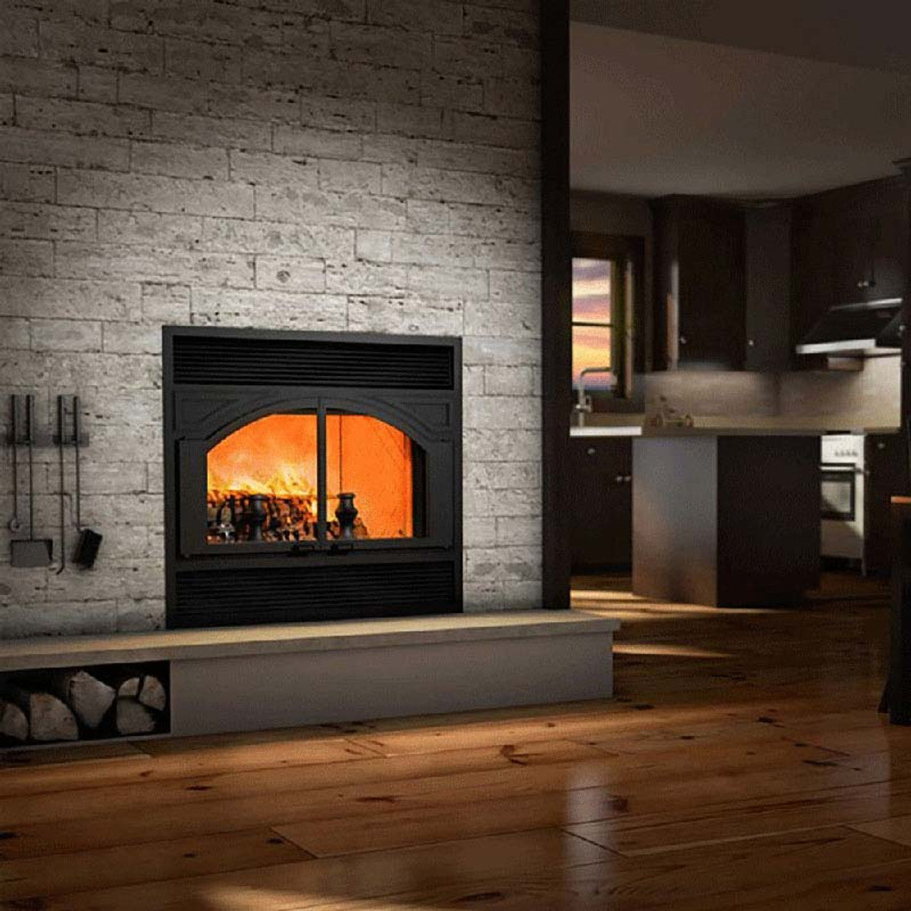 Ventis ME300 ZC Wood Fireplace - ME300 - Chimney Cricket