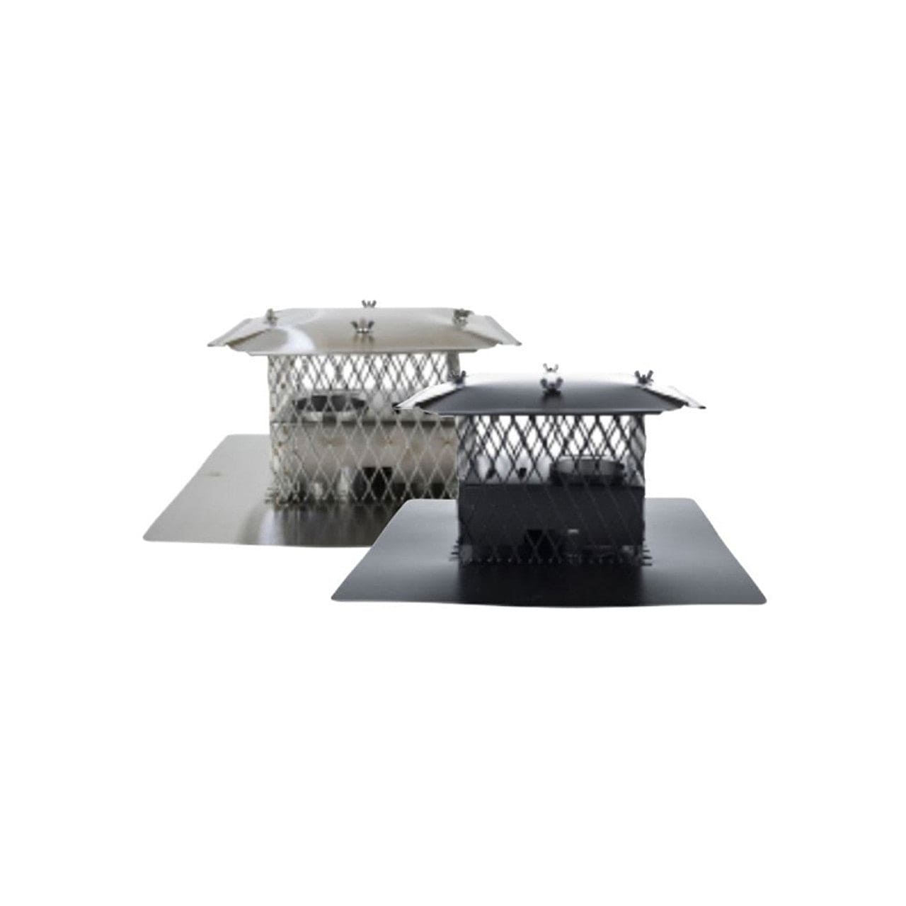 Ventis Direct Vent Galv Crown Mount Co-Linear 18" X 18" w/ 3" Exhaust and 3" Air Intake - VDV-CC33 - Chimney Cricket