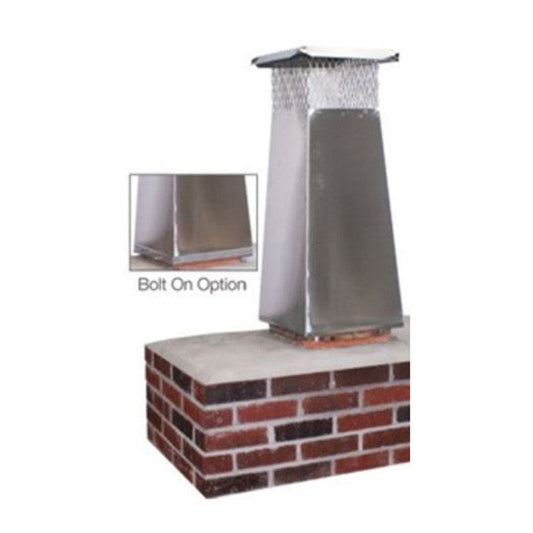 8" X 8" HomeSaver Stainless Flue Extension 34" High - CCXC34-88 - Chimney Cricket