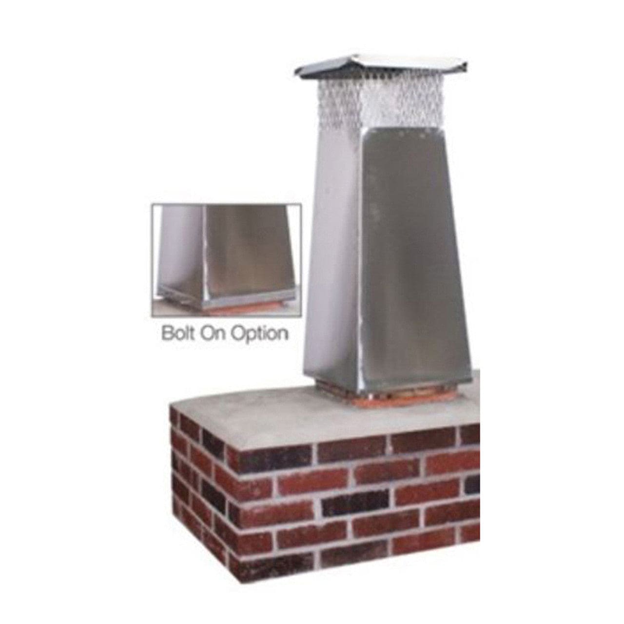 13" X 13" HomeSaver Stainless Flue Extension 22" High - CCXC22-1313 - Chimney Cricket