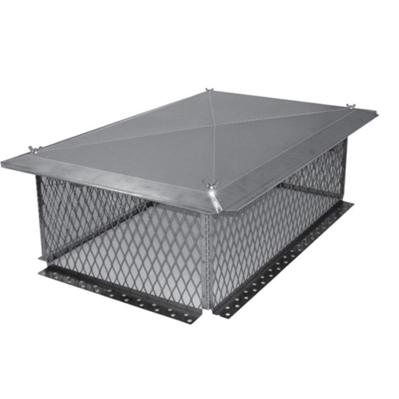 17" X 49" HomeSaver Stainless Multi-Flue Knock Down Cap 12" High - CMFKD1749-12 - Chimney Cricket