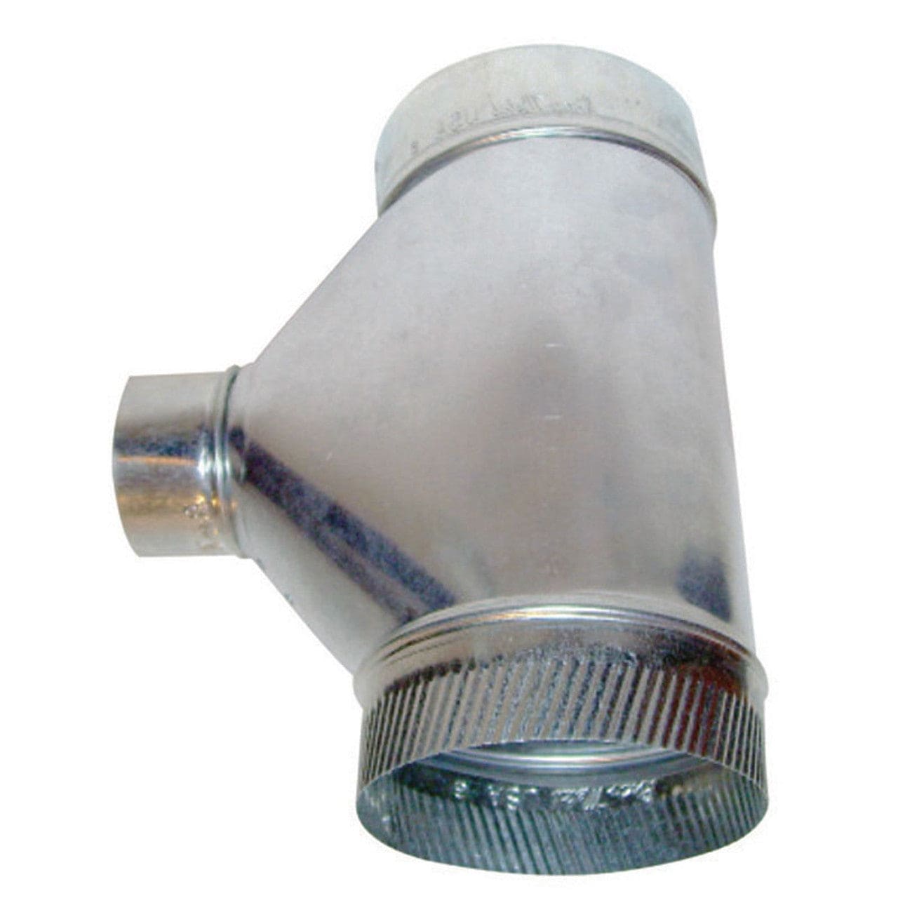 6" x 6" x 4" Galvanized Connector Pipe Reducing Tee - GALT64 - Chimney Cricket