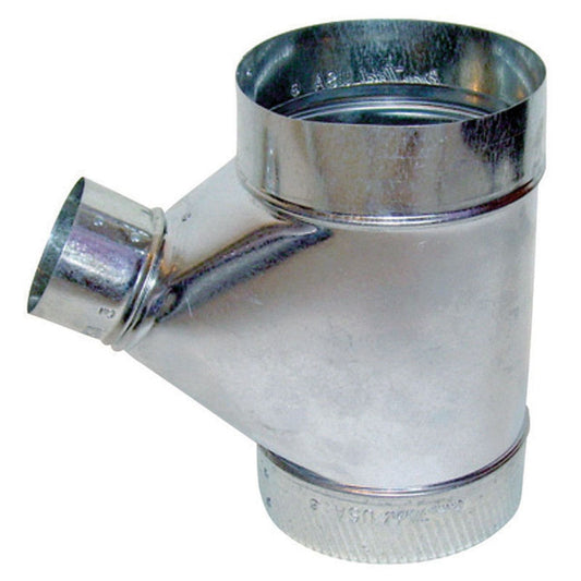 7" x 7" x 7" Galvanized Connector Pipe Y Connector - GALY77 - Chimney Cricket