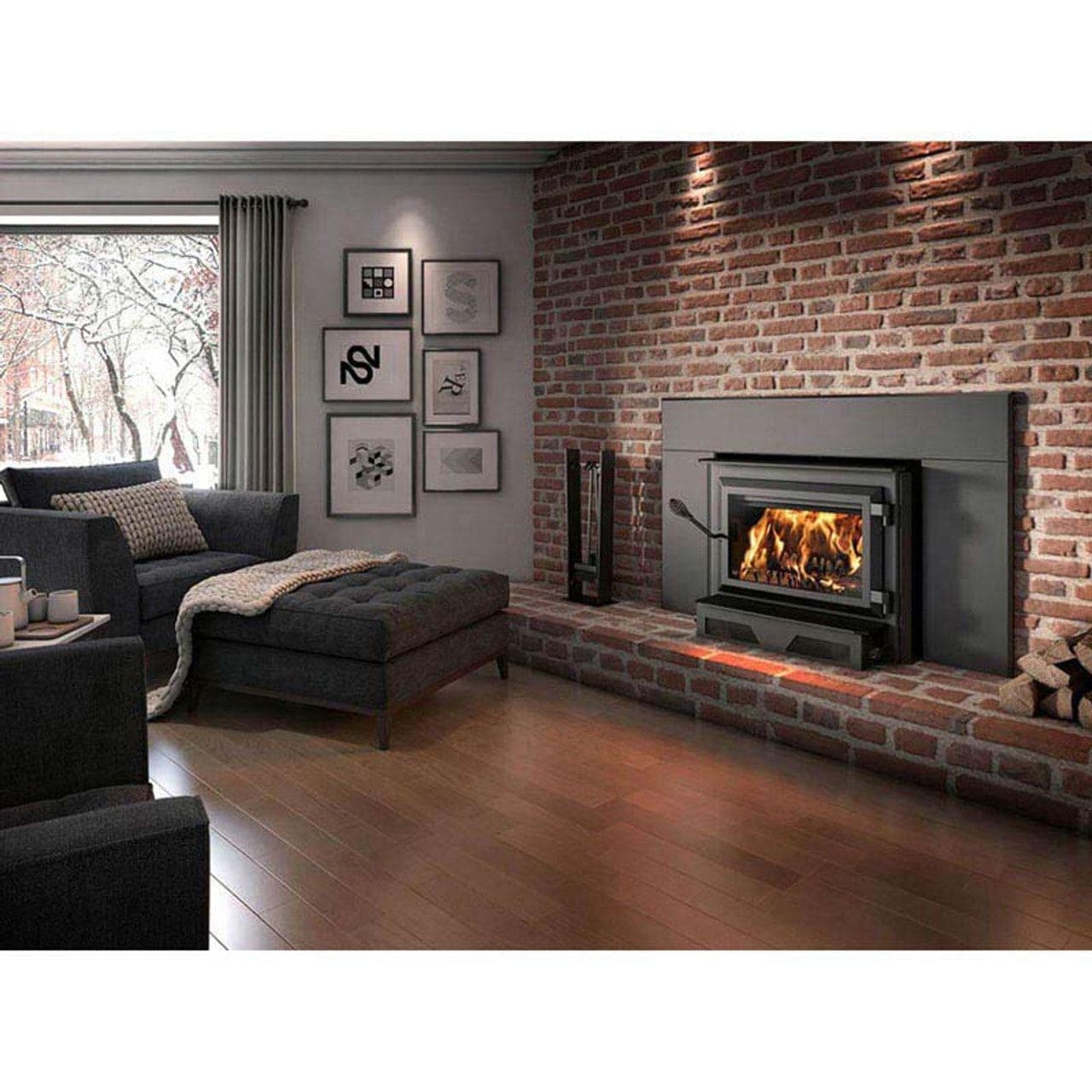 Ventis HEI240 Wood Burning Fireplace Insert and Blower with 2100 Sq Ft Max Heating Space - HEI240 - Chimney Cricket