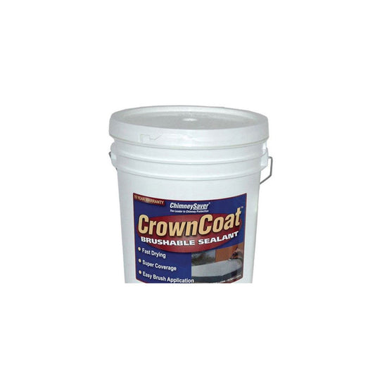 2.5-Gallons of CrownCoat Brushable Gray Sealant - 300049 - Chimney Cricket