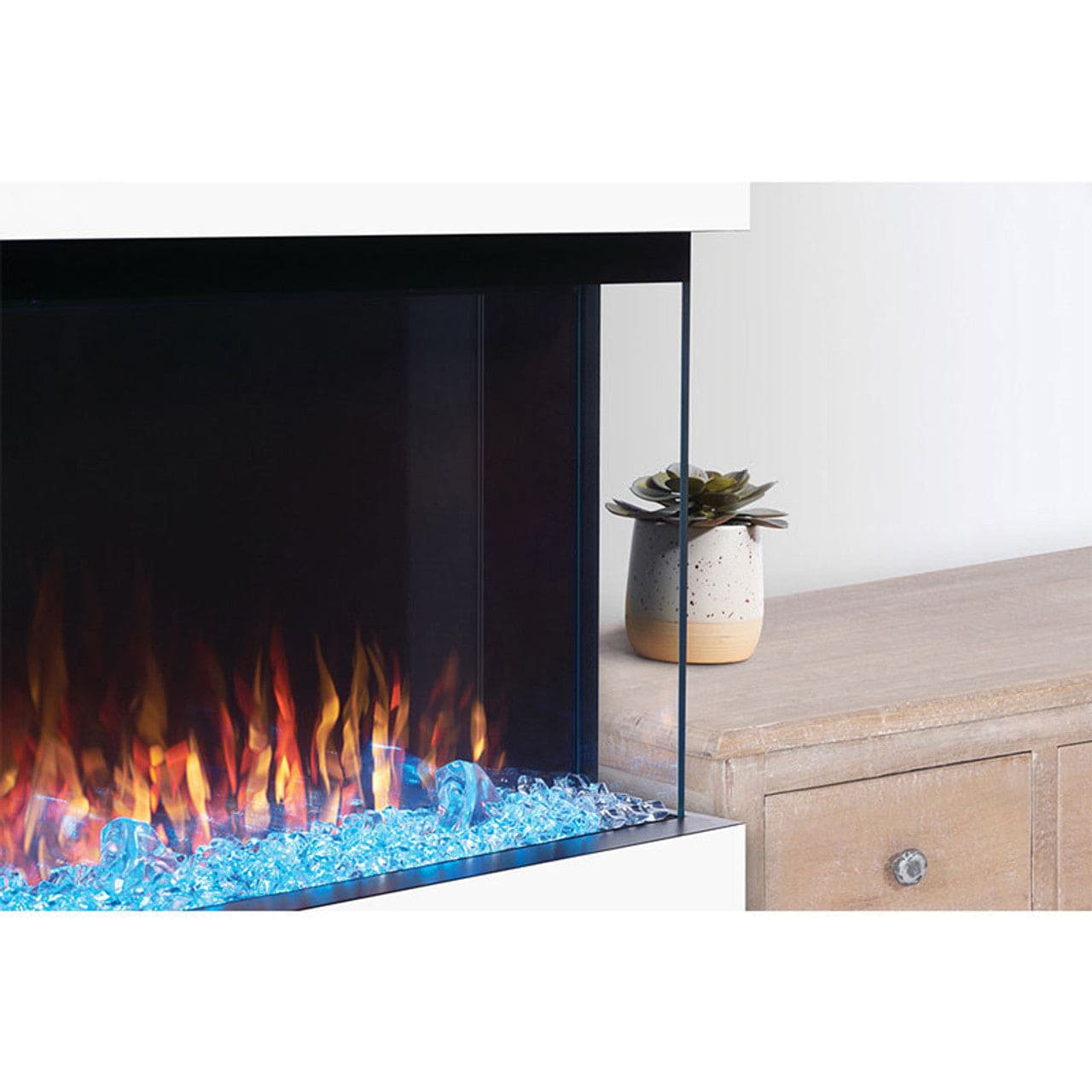 Trivista 60 3-Sided Built-In Electric Linear Fireplace - NEFB60H-3SV - Chimney Cricket