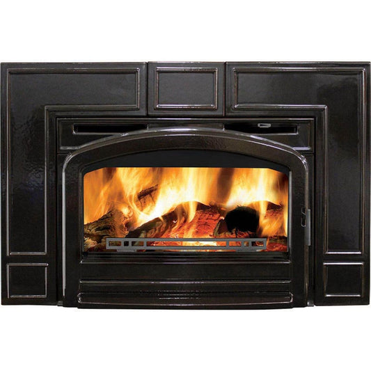 Timberwolf TI3TN-1 Wood-Burning Cast-Iron Majolica Brown Fireplace Insert - TI3T-1 - Chimney Cricket