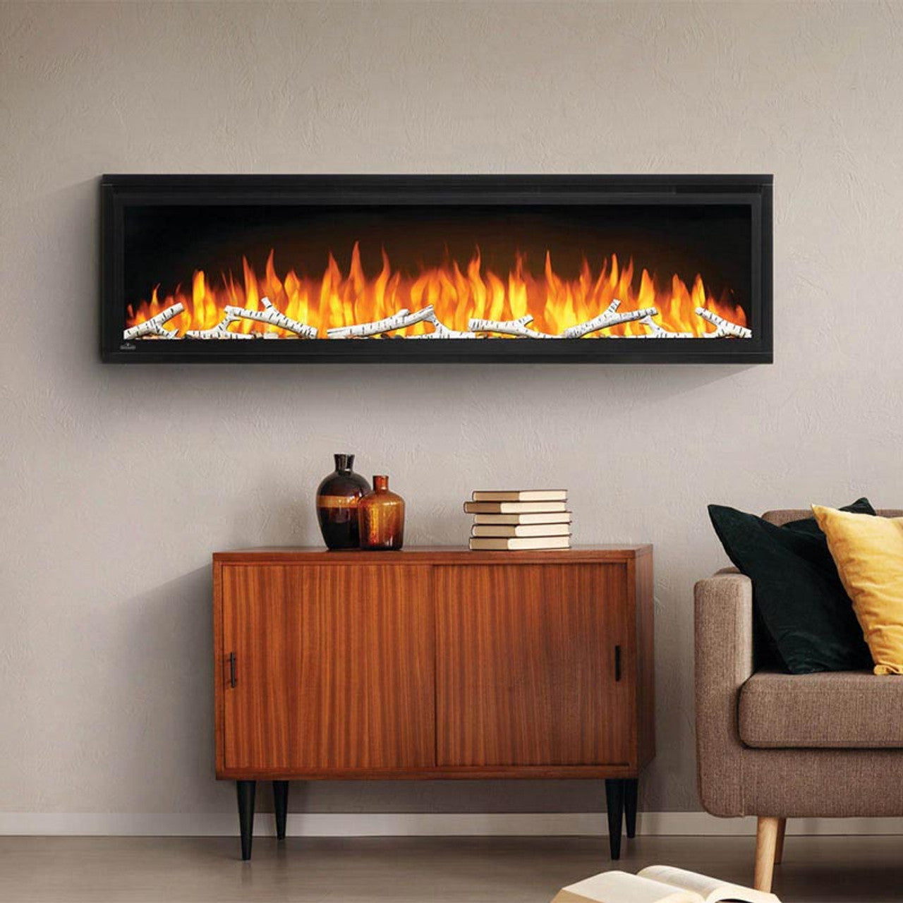 Napoleon Entice 72 Wall Mount Slimline Electric Fireplace - NEFL72CFH - Chimney Cricket