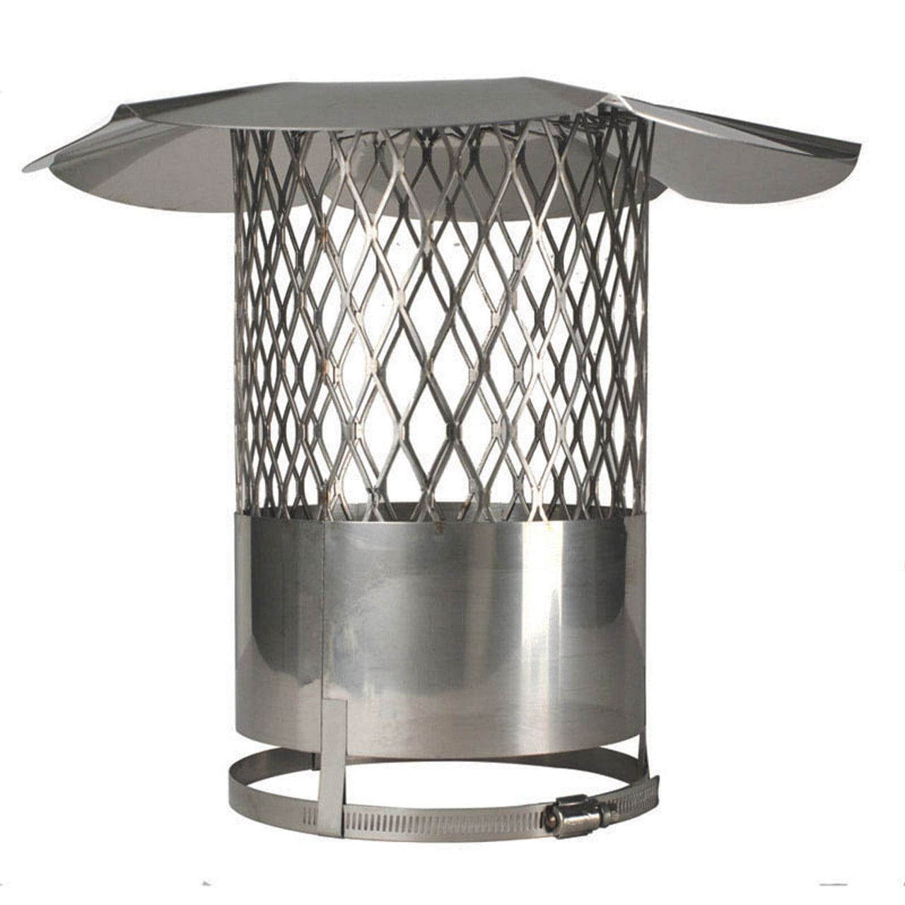 3" Forever Flex 316Ti-Alloy Stainless Steel Light Flex/Hybrid Rain Cap with Mesh Screen - CNGLF3 - Chimney Cricket