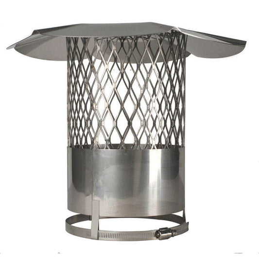 5" Forever Flex 316Ti-Alloy Stainless Steel Light Flex/Hybrid Rain Cap with Mesh Screen - CNGLF5 - Chimney Cricket