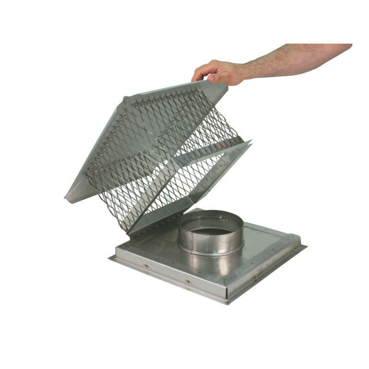 6" Forever Flex 316Ti-Alloy SS Light Flex/Hybrid Deluxe Top 8" x 13" Terra Cotta Flat Top Plate - Chimney Cricket