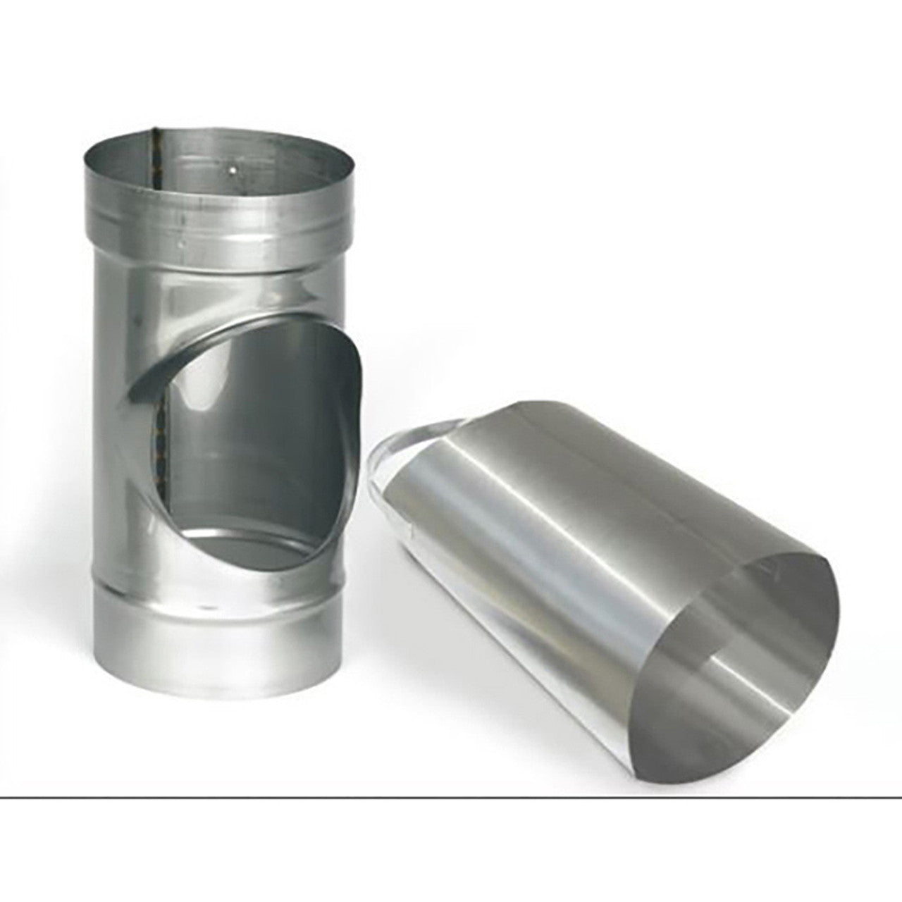 5.5" Forever Flex 316Ti-Alloy Stainless Steel Light Flex Tee with 22" Removable Take-Off - Chimney Cricket