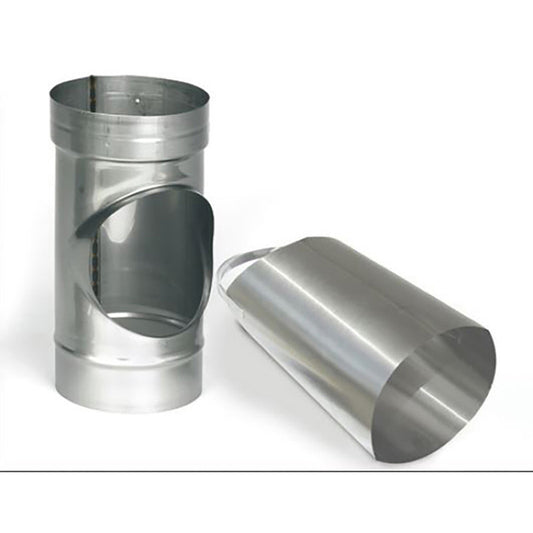 5.5" Forever Flex 316Ti-Alloy Stainless Steel Light Flex Tee with 22" Removable Take-Off - Chimney Cricket