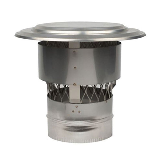 NUC - 8" Rigid Cap With Screen & Windguard - CSRGD8 - Chimney Cricket