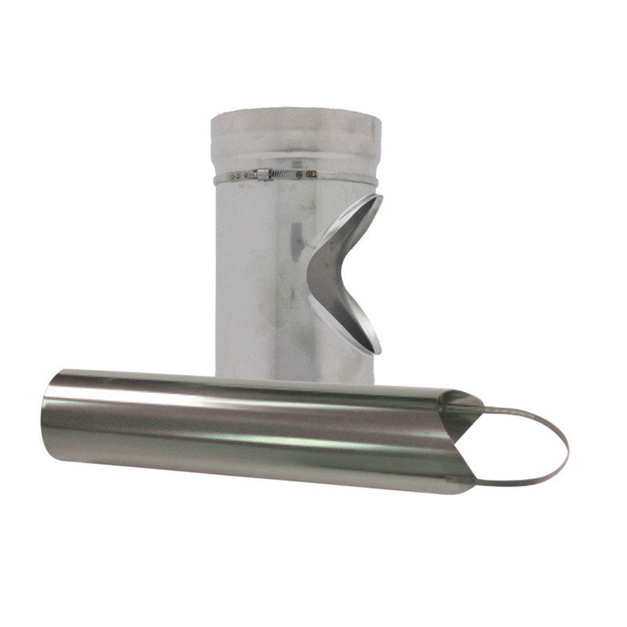6" Olympia New Universal Components 316L Tee with Removable 22" Snout - THFET316-5 - Chimney Cricket