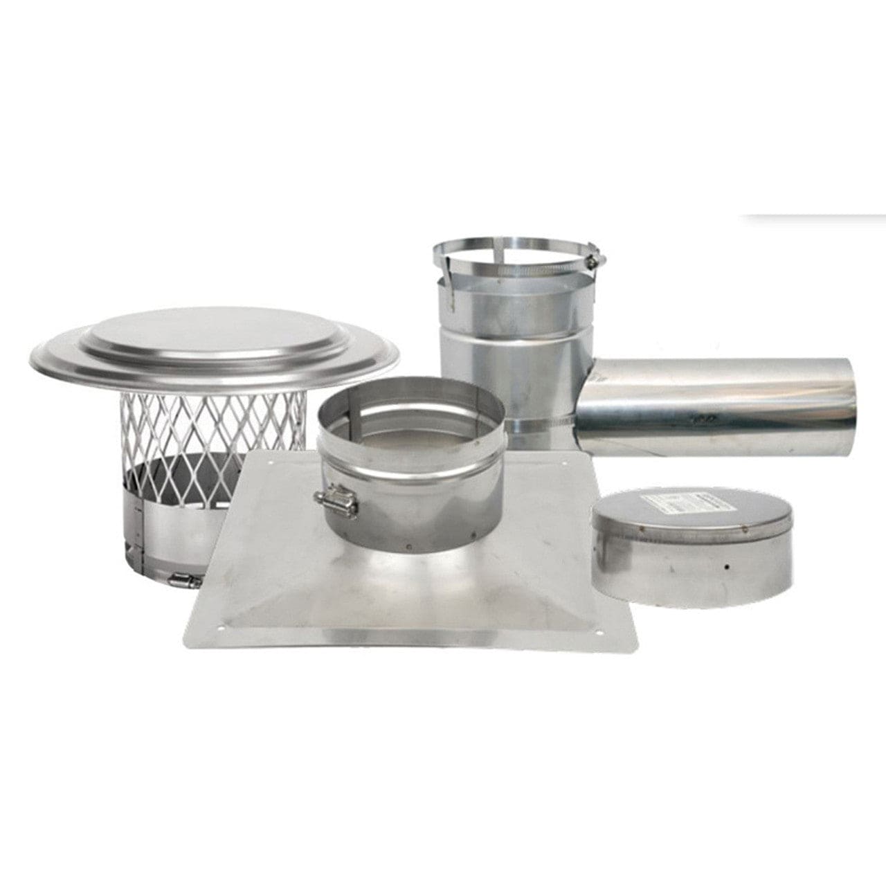 6" HomeSaver UltraPro/Pro Stainless Steel All Fuel Component Kit - COP17158 - Chimney Cricket