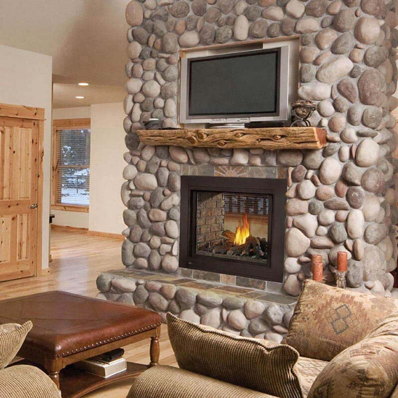 Napoleon Ascent Multi-View 3 Sided Log Set Direct Vent Natural Gas Fireplace - BHD4PNA - Chimney Cricket