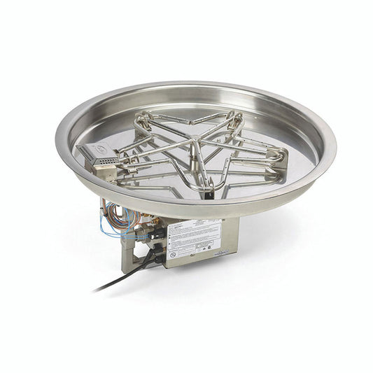 37" Round Bowl NG Push Button/Flame Sensing Fire Pit Insert 120VAC-TOR-PENTA37FPPK-FLEX-NG - Chimney Cricket