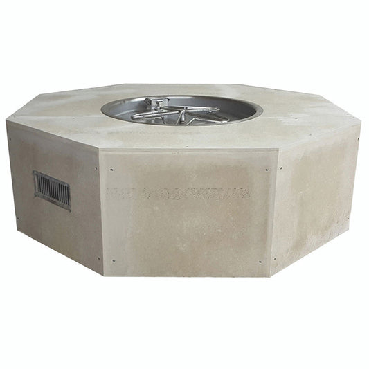 45" Octagon Enclosure Electronic Ignition LP Ready-to-Finish Fire Pit - TOR-U45O/25SSCEK-LP/120VAC - Chimney Cricket