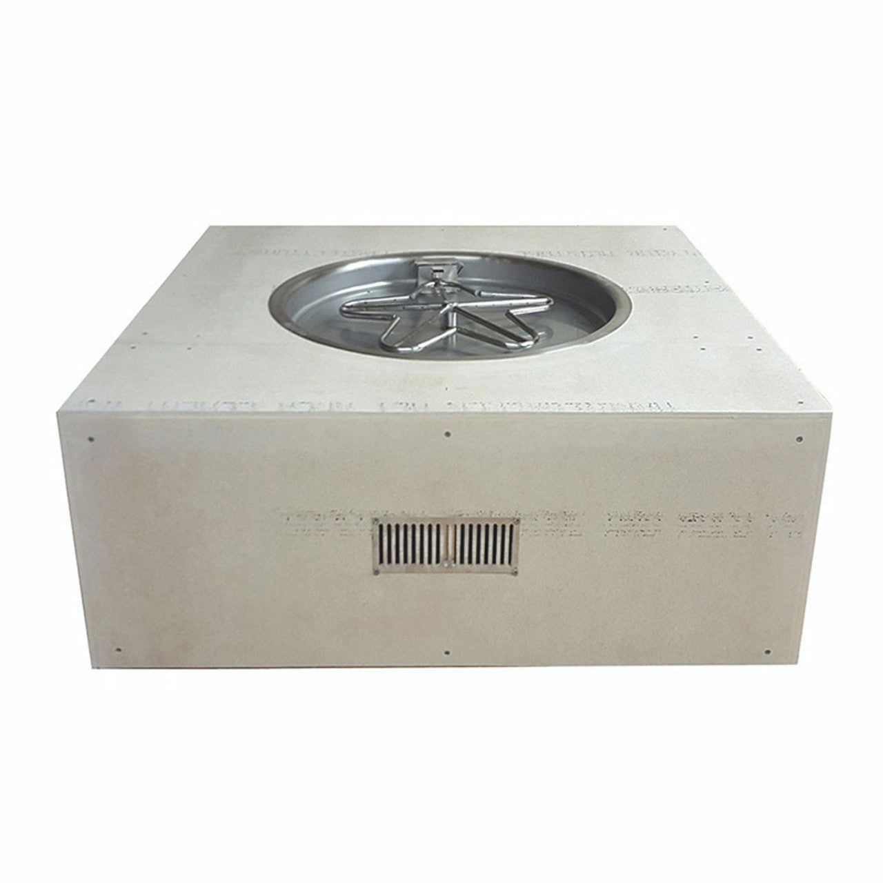 45" Square Enclosure Electronic Ignition LP Ready-to-Finish Fire Pit - TOR-U45S/25SSCEK-NG/120VAC - Chimney Cricket