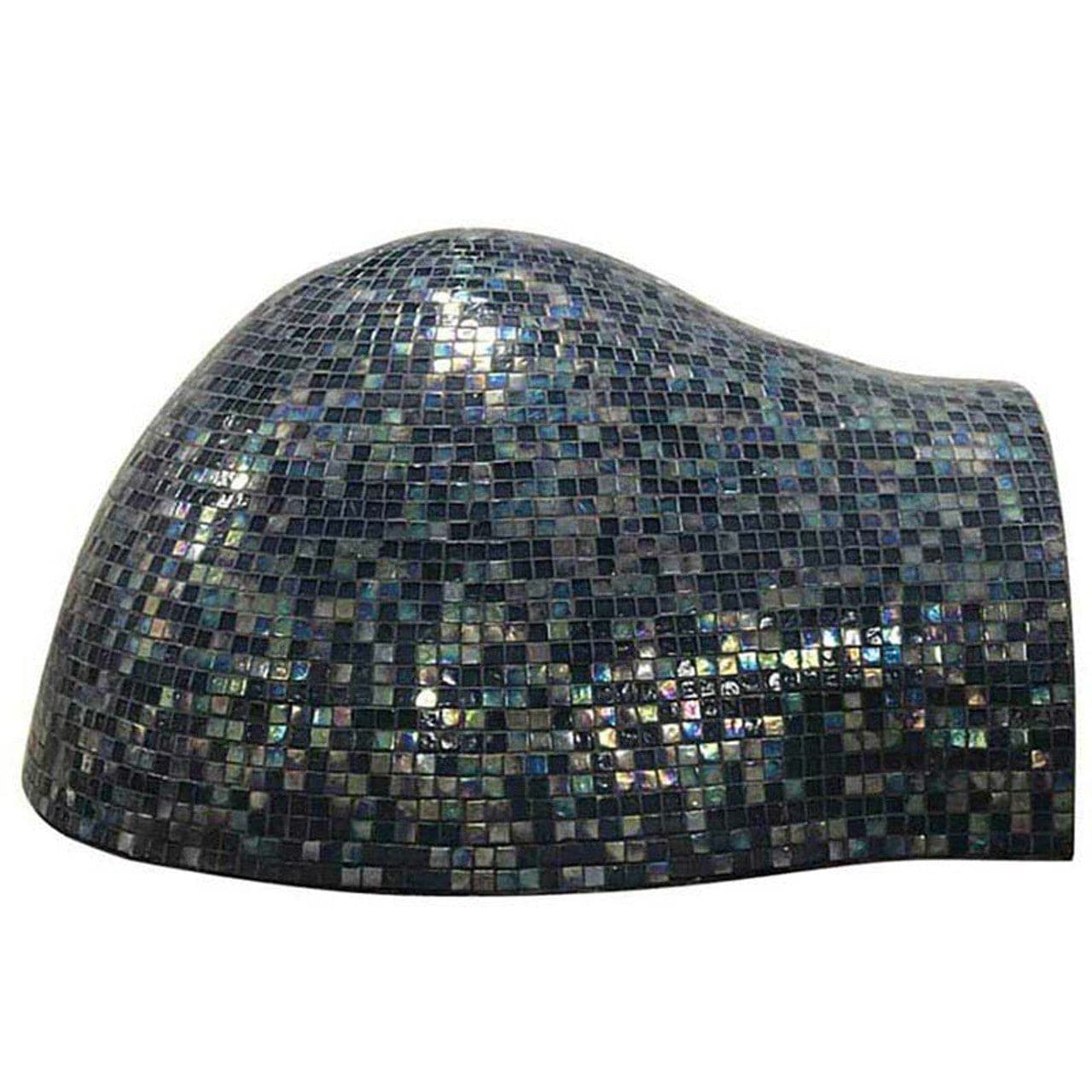 Forno Style Electronic Ignition Pizza Oven w/ Blk Powder Coat Steel Cart & Pool Blue Mosaic Tiles - Chimney Cricket