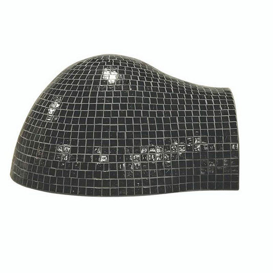 Forno Style Electronic Ignition Pizza Oven with Black Powder Coat Steel Cart and Black Onyx Mosaic T - Chimney Cricket