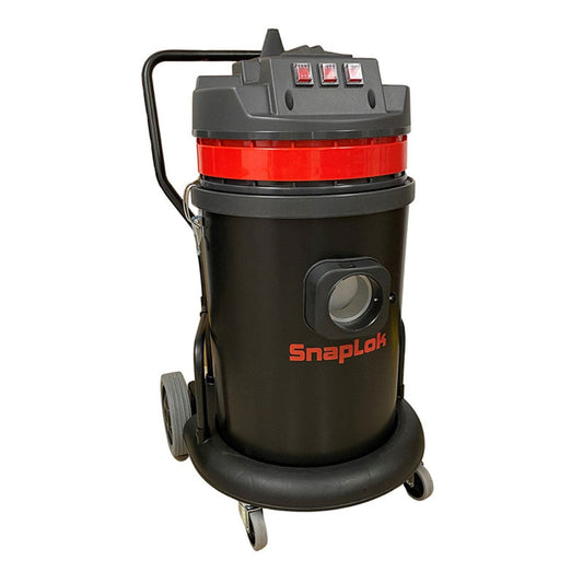 (DS) SnapLok 16-Gallon 3-Motor HEPA Dryer Vac w/ Trolley and 2" Acc Kit - SVP16-3T-2 - Chimney Cricket