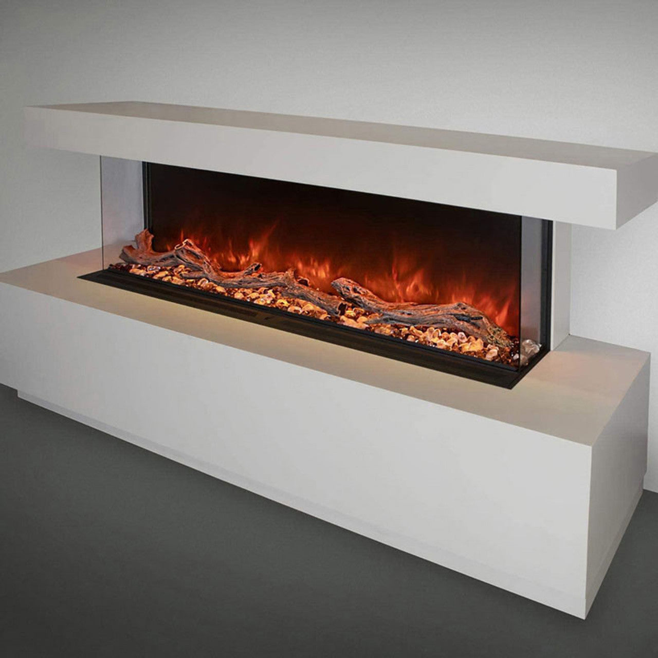 Modern Flames Landscape Pro Multi 96" Multi-Sided Built-In Electric Fireplace - LPM-9616 - Chimney Cricket