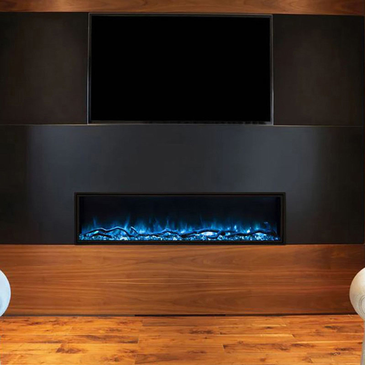 Modern Flames Landscape Pro Slim 56" Single-Sided Built-In Electric Fireplace - LPS-5616 - Chimney Cricket