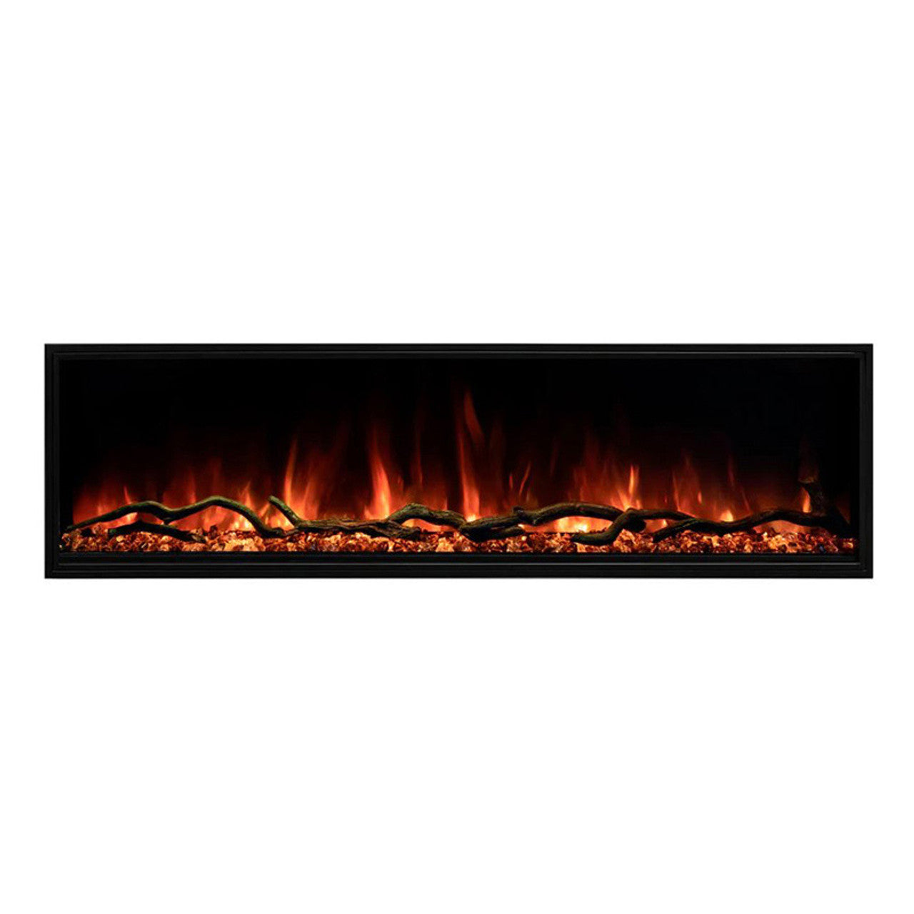 Modern Flames Landscape Pro Slim 96" Single-Sided Built-In Electric Fireplace - LPS-9616 - Chimney Cricket