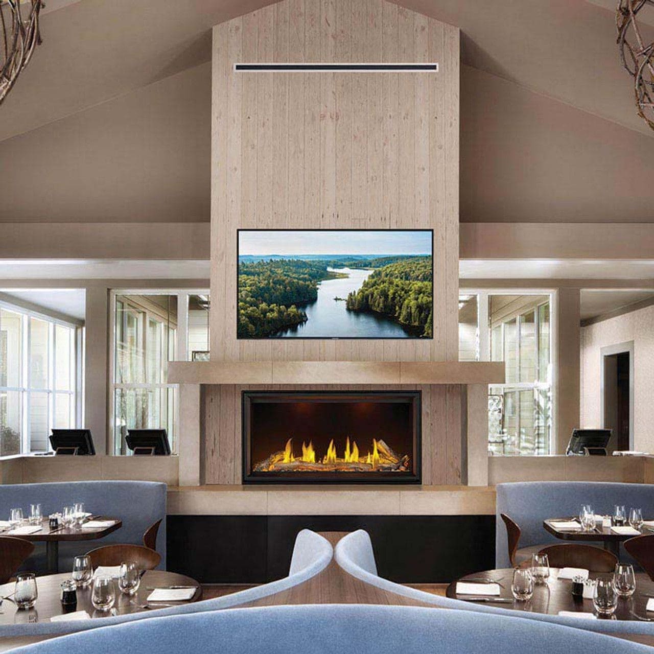 Napoleon Tall Linear Vector Direct Vent 50" Natural Gas Fireplace - TLV50N - Chimney Cricket