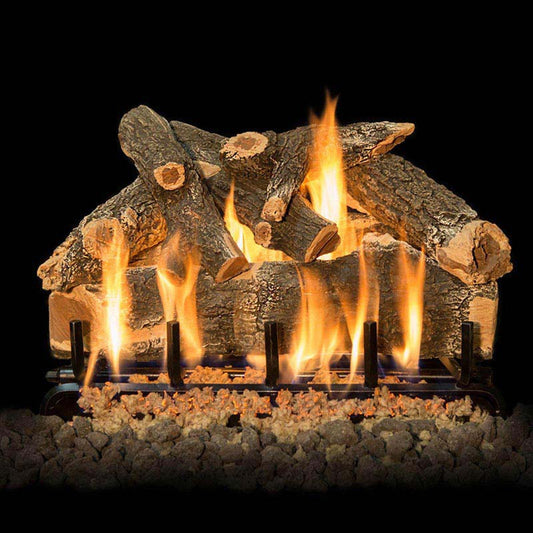 24" Arizona Weathered Oak 7-Piece Vented Gas Log Set - AWO24LOGS - Chimney Cricket