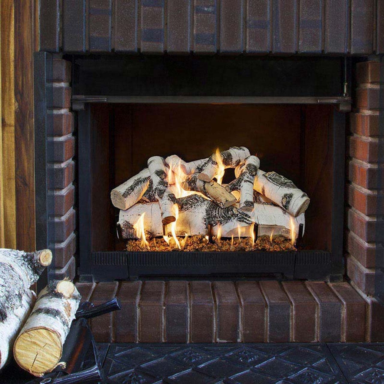 18" Quaking Aspen 5-Piece Vented Gas Log Set - ASPEN18LOGS - Chimney Cricket