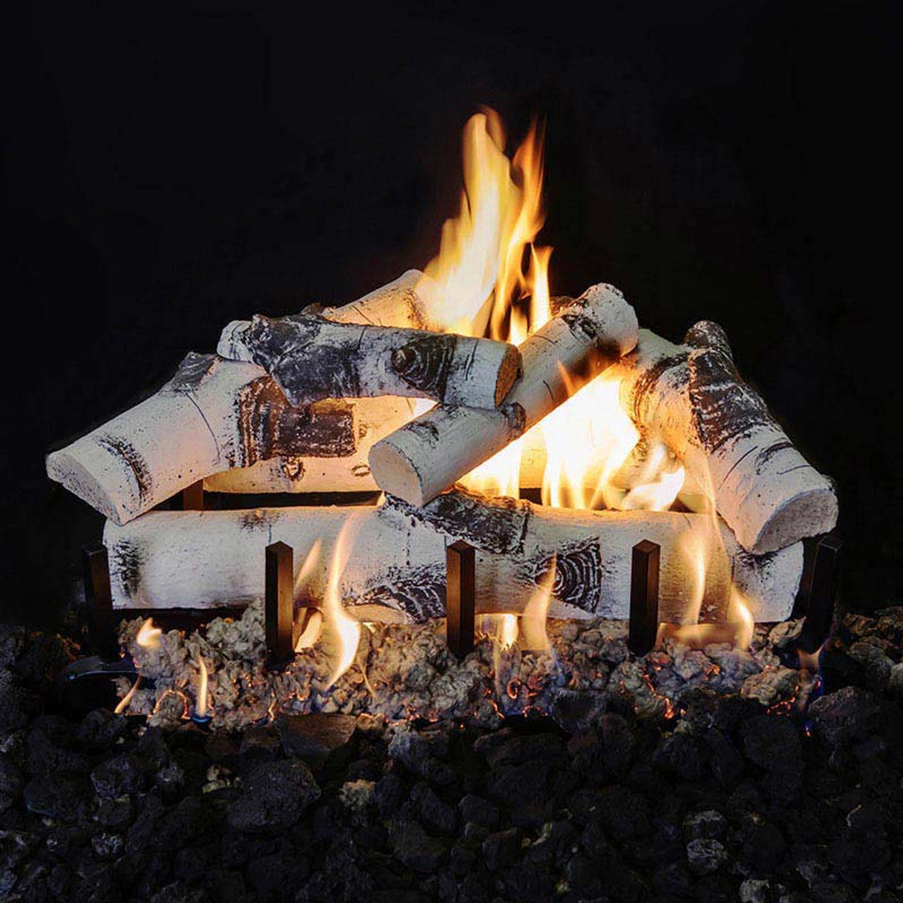 24" Quaking Aspen 7-Piece Vented Gas Log Set - ASPEN24LOGS - Chimney Cricket