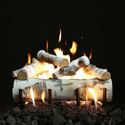 24" Quaking Aspen 7-Piece Vented Gas Log Set - ASPEN24LOGS - Chimney Cricket