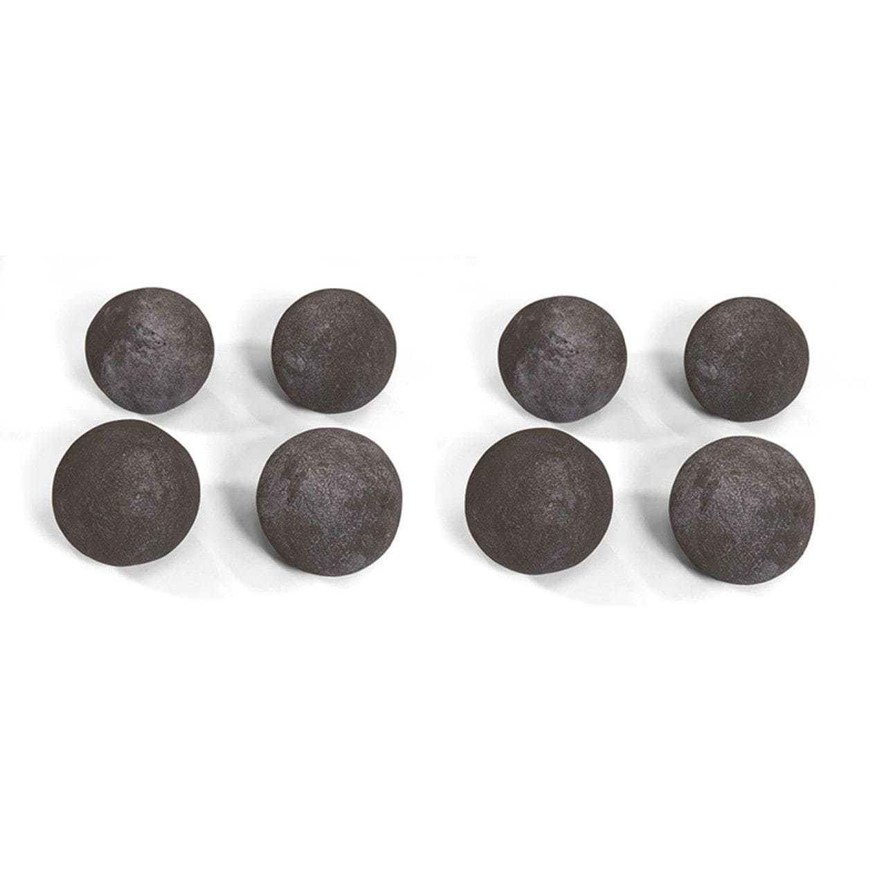 4” Fireplace 8-Piece Dark Grey Fiber Cannonballs - CB4-8-DGY - Chimney Cricket