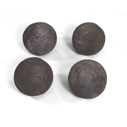 6” Fireplace 4-Piece Dark Grey Fiber Cannonballs - CB6-4-DGY - Chimney Cricket