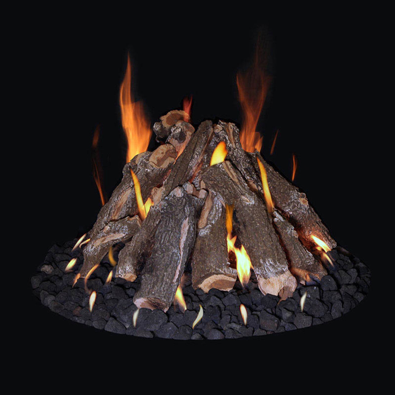 30" to 36" Arizona Weathered Oak 9-Piece Fire Pit Log Set - FPAWO-30/36 - Chimney Cricket