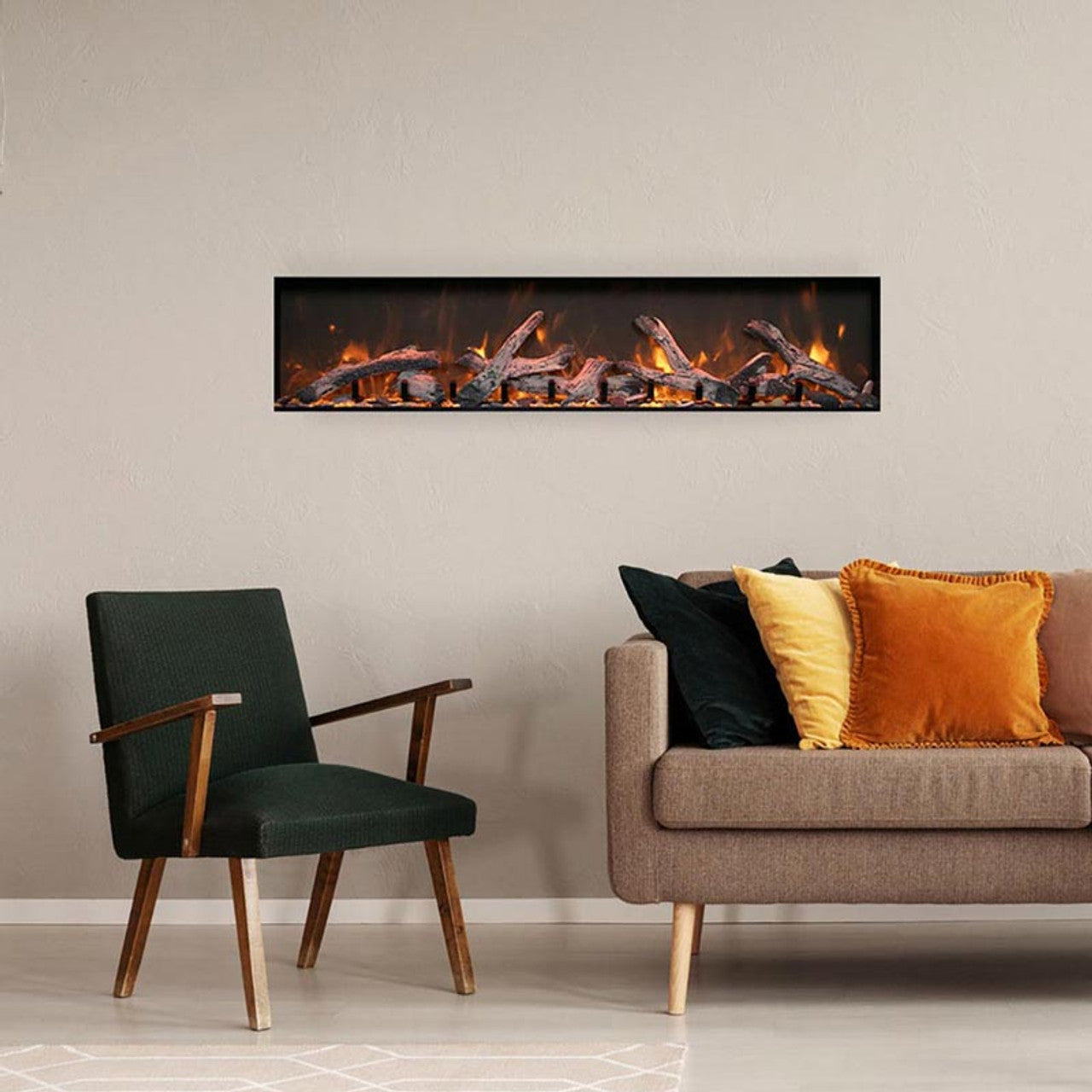 Amantii Panorama BI Deep XT 72" Smart Electric Fireplace - BI-72-DEEP-XT - Chimney Cricket