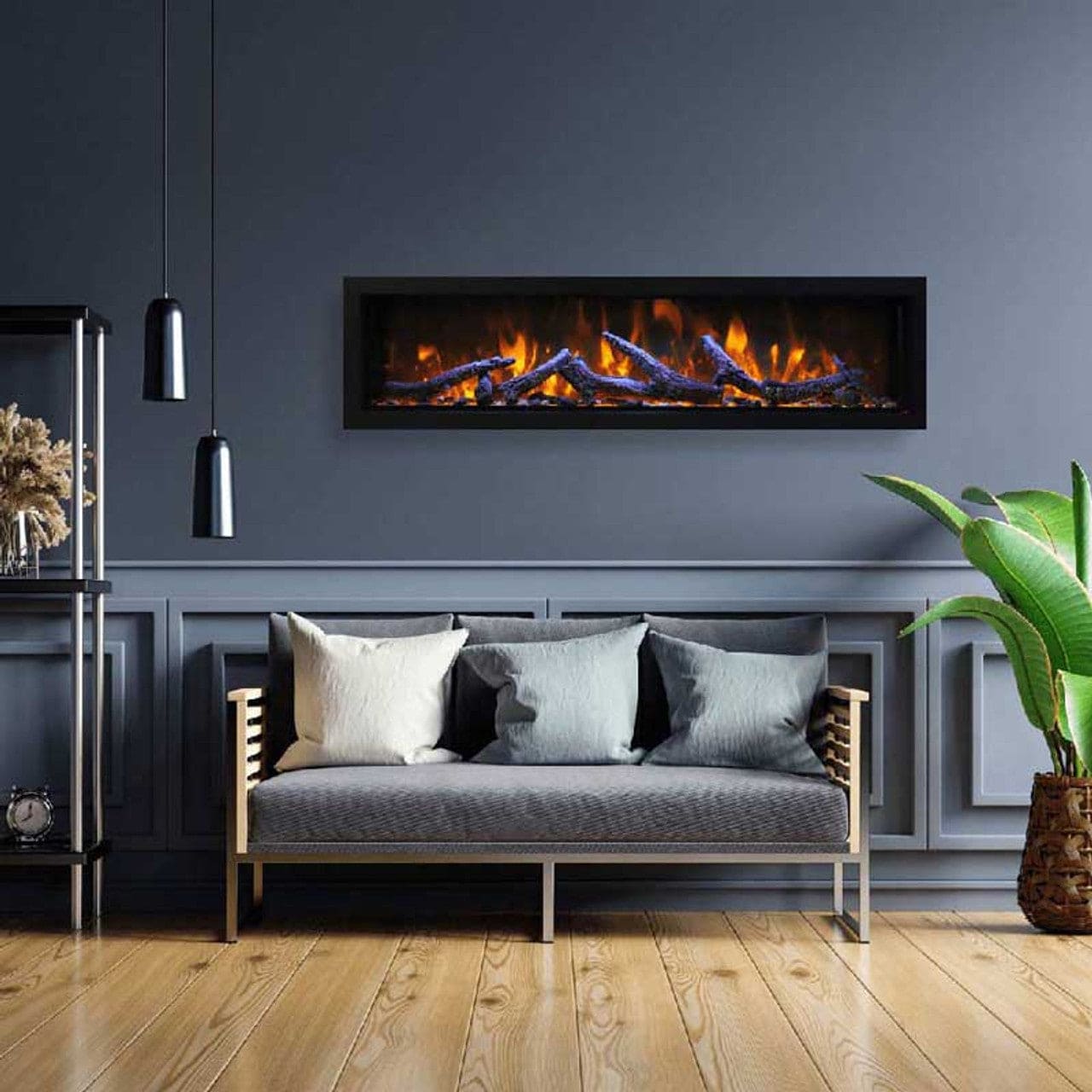 Amantii Panorama BI Deep XT 88" Smart Electric Fireplace - BI-88-DEEP-XT - Chimney Cricket