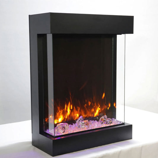 Cube 2025WM Freestanding Electric Fireplace - CUBE-2025WM - Chimney Cricket