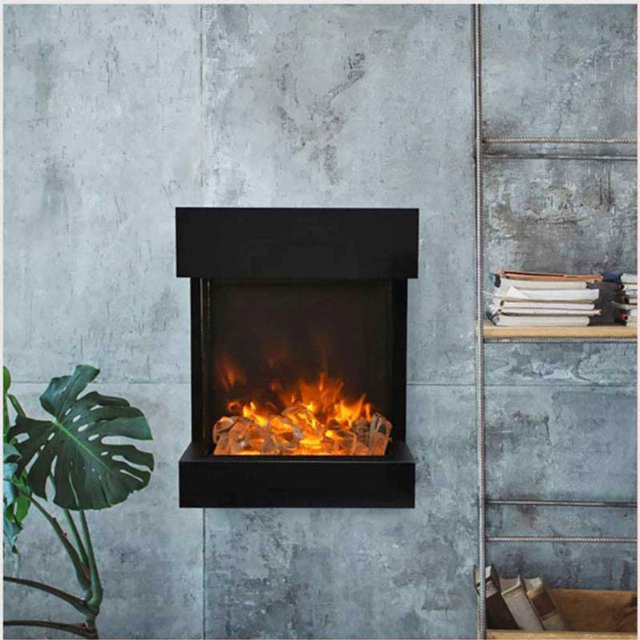 Cube 2025WM Freestanding Electric Fireplace - CUBE-2025WM - Chimney Cricket