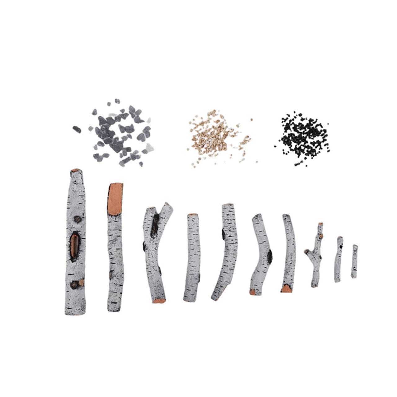 Amantii 10-Piece Birch Log Set with Media Kit - DESIGN-MEDIA-BIRCH-10PCE - Chimney Cricket